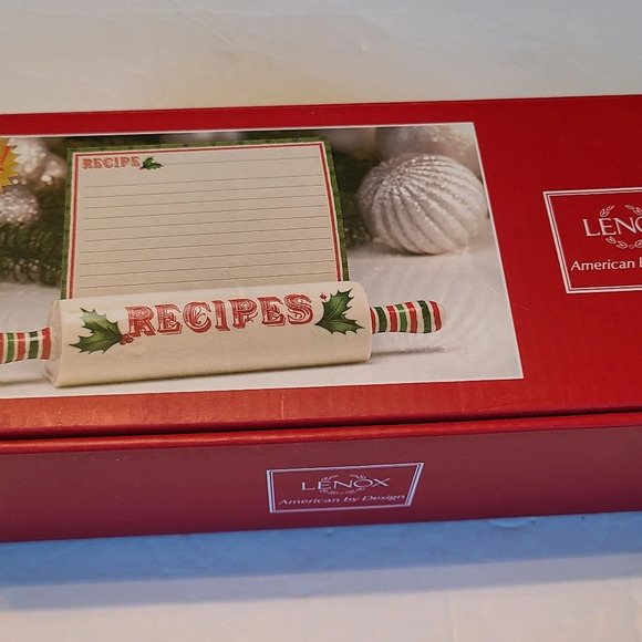Lenox Recipe Card Holder home for the holidays  rolling pin - Picture 1 of 5